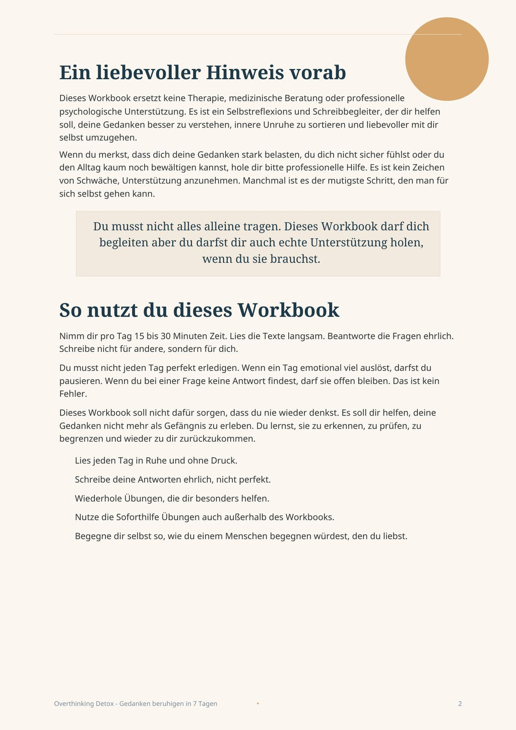 Overthinking Detox – Gedanken beruhigen in 7 Tagen