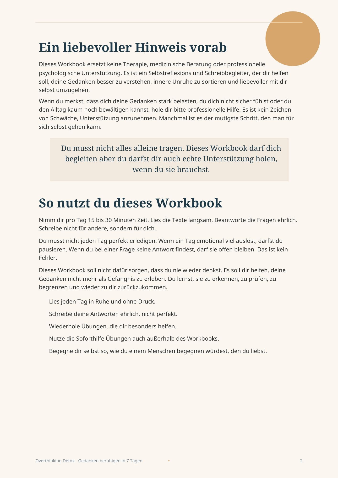 Overthinking Detox – Gedanken beruhigen in 7 Tagen