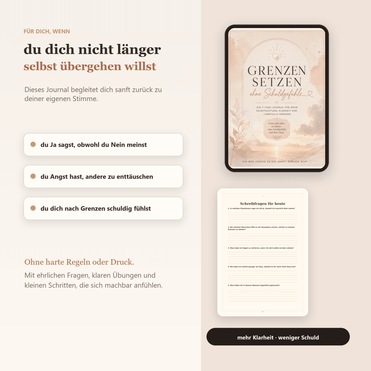 Schreibimpulse zum Erkennen und Setzen persönlicher Grenzen